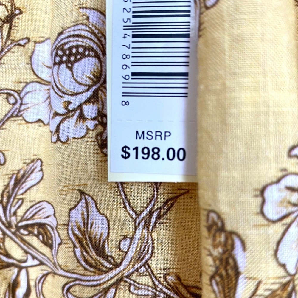 Anthropologie Max Studio $198 Sz Large Maxi Dress Butter Yellow Cottage Coquette - Picture 7 of 8